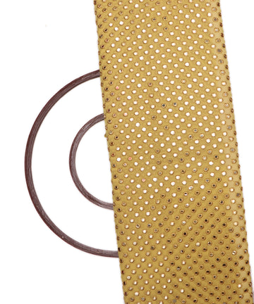 Yellow Colour Mirror Work Georgette Embroidery Fabric ( 1 Meter )